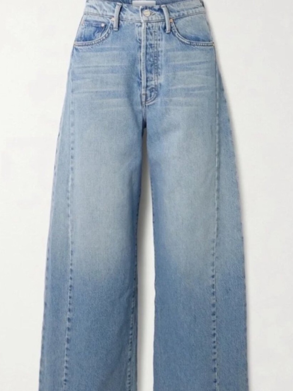 MOTHER Pipe Dream button sneak jeans.